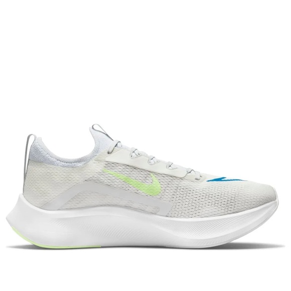 Nike Zoom Fly 4 'White Imperial Blue Lime Glow' CT2392-100 Mens Size 9.5 - Picture 2 of 6